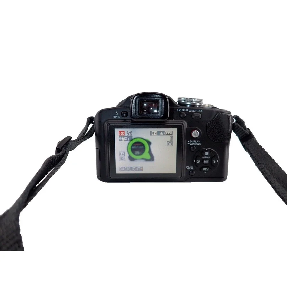 Panasonic LUMIX DMC-FZ18 8.1MP Digital Camera + Batteries Charger Hood Case Kit